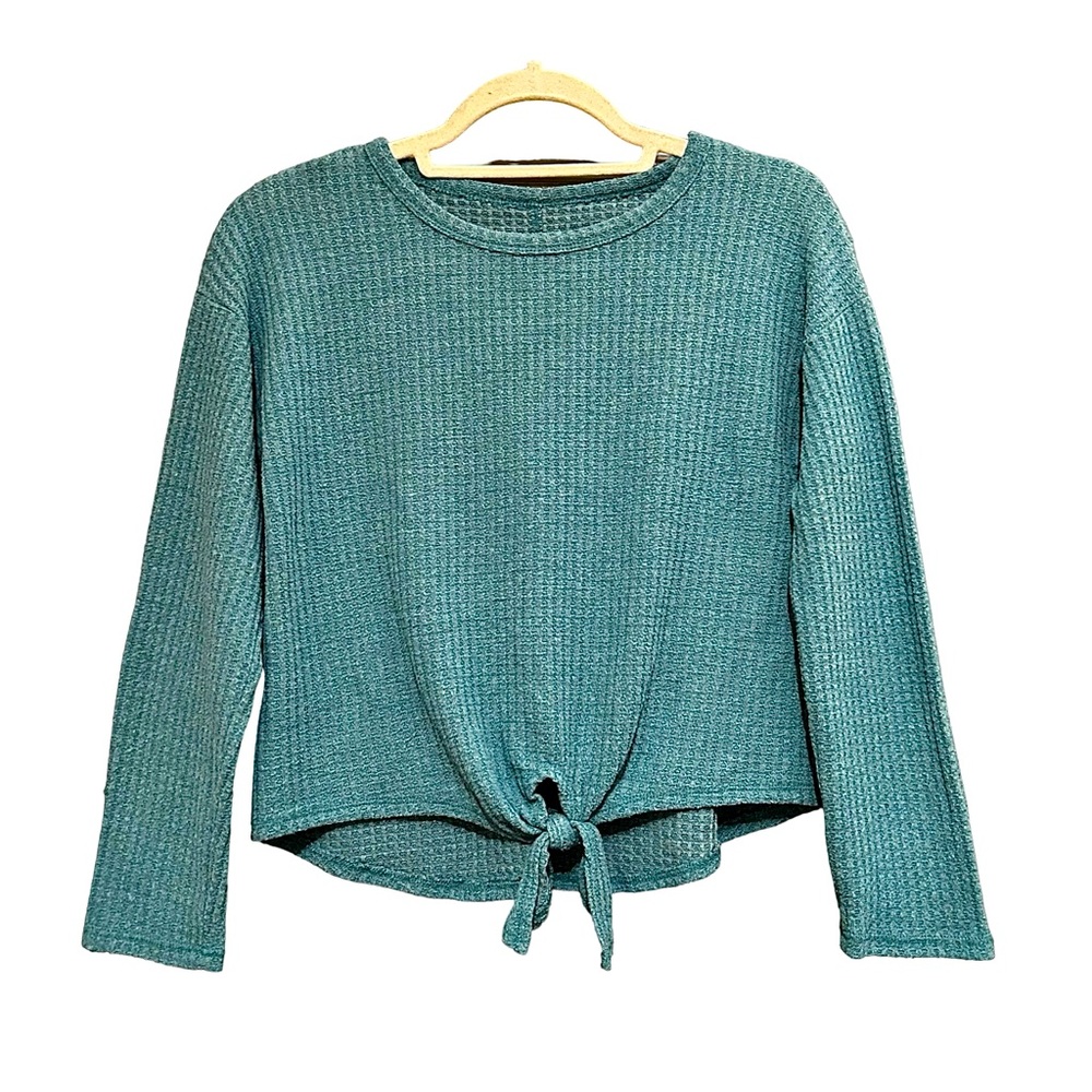 So waffle knit long sleeve top Size M